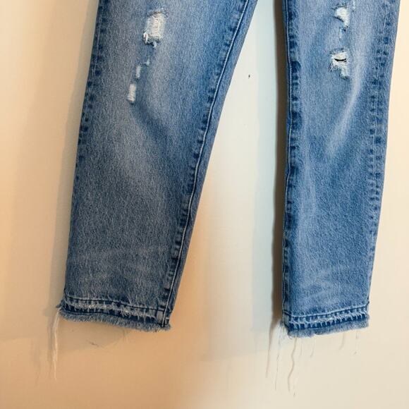 Madewell Classic Straight Jeans Destructed Edition Size 24 - Picture 4 of 14